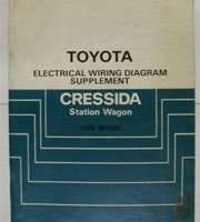 1985 Toyota Cressida Station Wagon Electrical Wiring Diagram Manual Supplement
