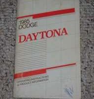 1985 Dodge Daytona Owner's Manual