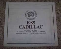 1985 Cadillac Deville & Fleetwood Diesel Chassis Foldout Electrical Wiring Circuit Diagrams Manual