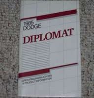 1985 Dodge Diplomet Owner's Manual