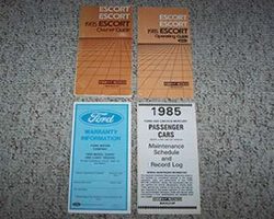1985 Ford Escort Owner's Manual Set
