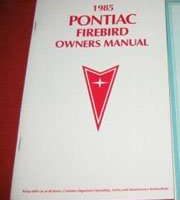 1985 Pontiac Firebird & Trans Am Owner's Manual