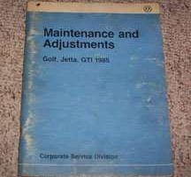 1985 Volkswagen Jetta, Golf & GTI Maintenance & Adjustment Service Training Manual