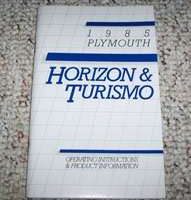 1985 Plymouth Horizon & Turismo Owner's Manual