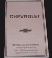 1985 Chevrolet Impala, Caprice Owner's Manual