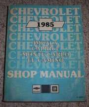 1985 Chevrolet El Camino Service Manual