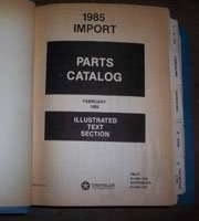 1985 Chrysler Conquest Import Mopar Parts Catalog Binder