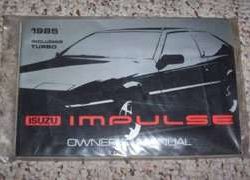 1985 Isuzu Impulse Owner's Manual