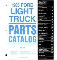 1985 Ford F-Series Truck Parts Catalog Text
