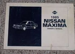 1985 Nissan Maxima Owner's Manual