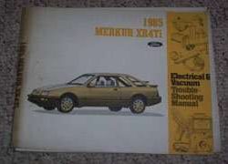 1985 Merkur XR4Ti Electrical & Vacuum Troubleshooting Manual