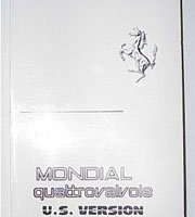 1985 Ferrari Mondial Quattrovalvole Owner's Manual