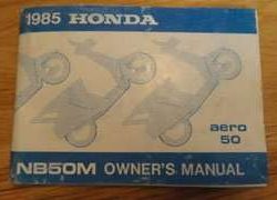 1985 Honda NB50M Aero Scooter Owner's Manual