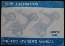 1985 Honda NH80 Aero Scooter Owner's Manual