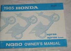 1985 Honda NQ50 Spree Scooter Owner's Manual
