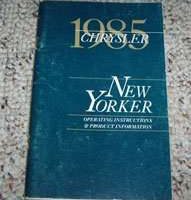 1985 Chrysler New Yorker Owner's Manual