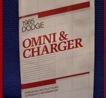 1985 Dodge Omni & Charger Owner's Manual