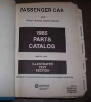 1985 Chrysler Laser Mopar Parts Catalog Binder