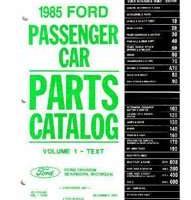 1985 Ford Tempo Parts Catalog Text & Illustrations