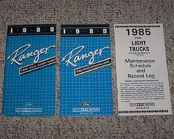 1985 Ford Ranger Owner's Manual Set