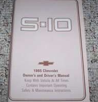 1985 Chevrolet S-10 Blazer Owner's Manual