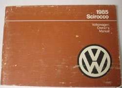 1985 Volkswagen Scirocco Owner's Manual