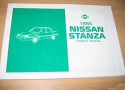 1985 Nissan Stanza Owner's Manual