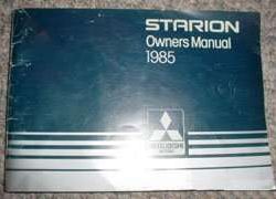 1985 Mitsubishi Starion Owner's Manual