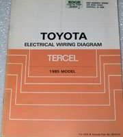 1985 Toyota Tercel Electrical Wiring Diagram Manual