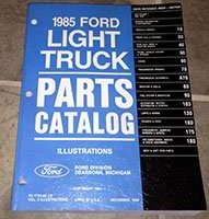 1985 Ford Ranger Parts Catalog Illustrations