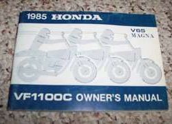 1985 Honda V65 Magna VF1100C Motorcycle Owner's Manual