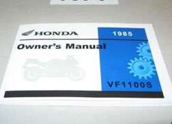1985 Honda VF1100S V65 Motorcycle Owner's Manual