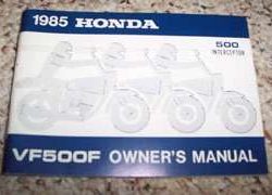 1985 Honda 500 Interceptor VF500F Motorcycle Owner's Manual