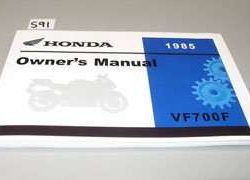 1985 Honda VF700F Motorcycle Owner's Manual