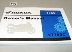 1985 Honda VT700C Shadow Motorcycle Owner's Manual