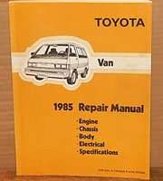 1985 Toyota Van Service Repair Manual
