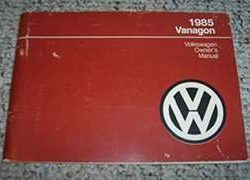 1985 Volkswagen Vanagon & Transporter Owner's Manual