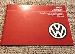 1985 Volkswagen Vanagon Camper Owner's Manual Supplement