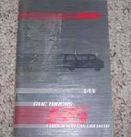 1985 GMC Vandura & Rally Owner's Manual