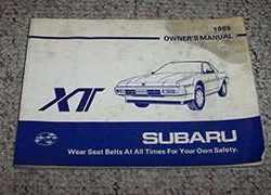 1985 Subaru XT Owner's Manual