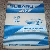 1985 Subaru XT Service Manual Supplement