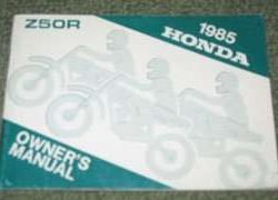 1985 Honda Z50R Motorcycle Owner's Manual