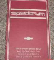 1985 Chevrolet Spectrum Owner's Manual