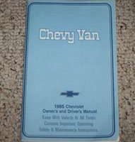 1985 Chevrolet Van Owner's Manual