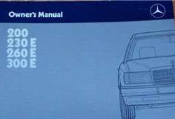1987 Mercedes Benz 260E Euro Models Owner's Manual
