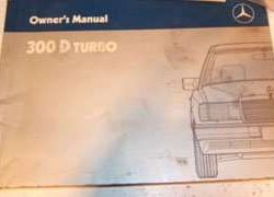1987 Mercedes Benz 300D Turbo Owner's Manual