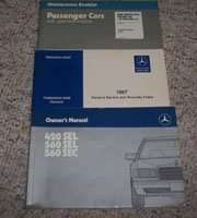 1987 Mercedes Benz 420SEL, 560SEL & 560SEC Owner's Manual Set