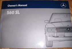 1987 Mercedes Benz 560SL Owner's Manual