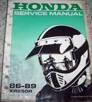 1987 Honda XR250R Motorcycle Shop Service Manual