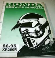 1987 Honda XR250R Motorcycle Service Manual